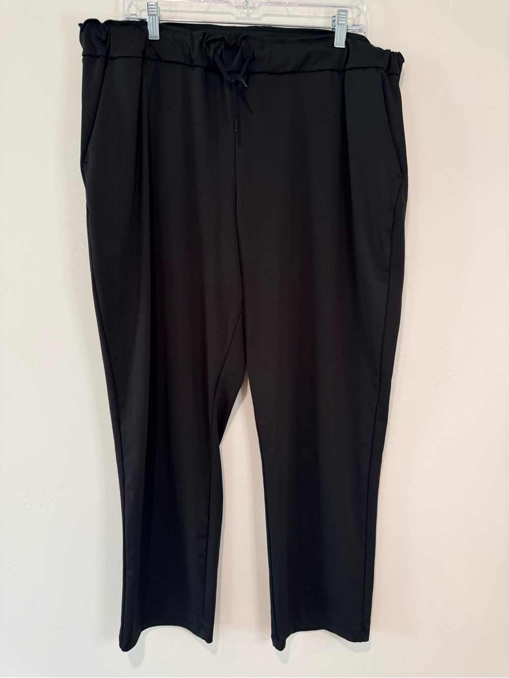 Maison d’Amélie Paris Black Pull On Travel Pants XL Stretch Elastic Waist - Picture 2 of 7